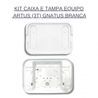 CJ CAIXA EQUIPO ARTUS S/FURO C/ BIO (3TERMINAIS)+TAMPA GNATUS BRANCA(3 TERMINAIS)  COMPATIVEL
