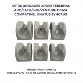 KIT 06 PÇ APOIO TERMINAL ARO/JATO/SUG/VENTURE CINZA COMPATIVEL