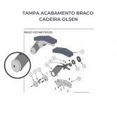 TAMPA ACABAMENTO BRAÇO CADEIRA OLSEN