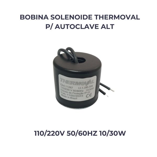 BOBINA SOLENOIDE 110/220V 50/60HZ 10/30W AUTOCLAVE ALT