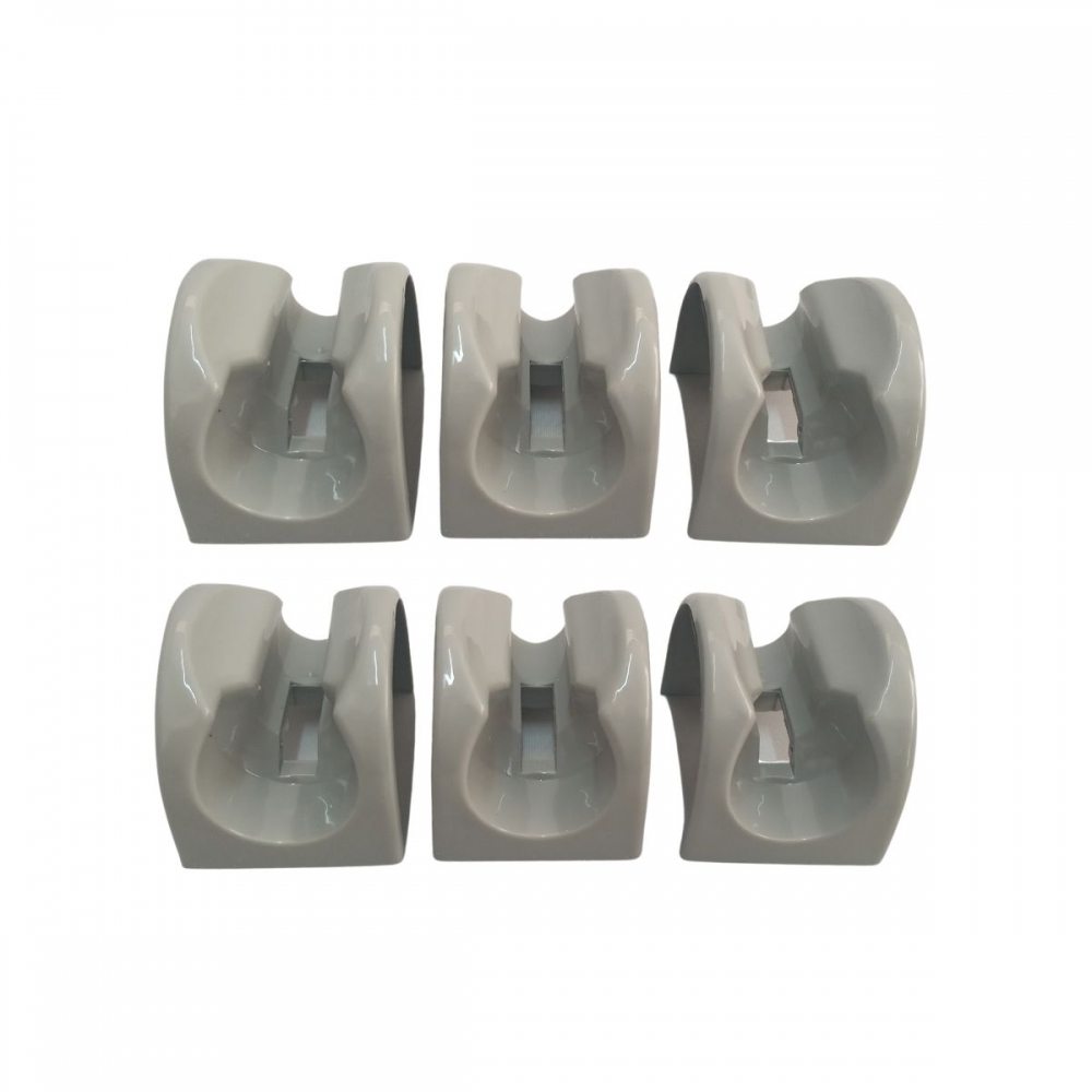 KIT 06 PÇ APOIO TERMINAL ARO/JATO/SUG/VENTURE CINZA COMPATIVEL