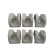 KIT 06 PÇ APOIO TERMINAL ARO/JATO/SUG/VENTURE CINZA COMPATIVEL