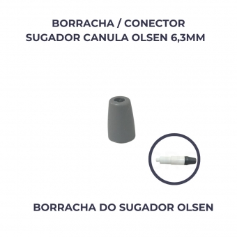 BORRACHA/ CONECTOR SUGADOR CANULA 6,3MM